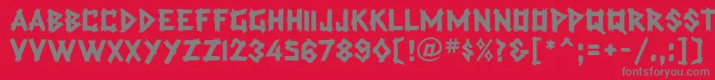 TradingPostMfBold Font – Gray Fonts on Red Background