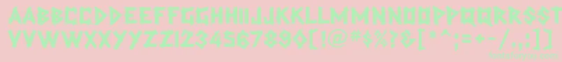 TradingPostMfBold Font – Green Fonts on Pink Background