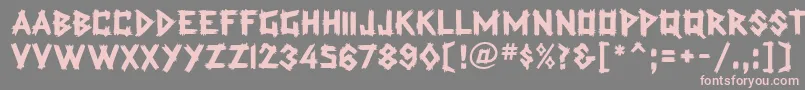 TradingPostMfBold Font – Pink Fonts on Gray Background