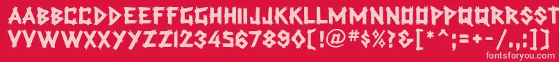 TradingPostMfBold Font – Pink Fonts on Red Background