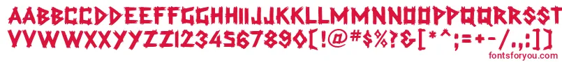 TradingPostMfBold Font – Red Fonts on White Background