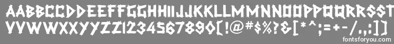 TradingPostMfBold Font – White Fonts on Gray Background