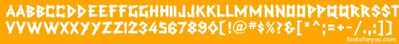 TradingPostMfBold Font – White Fonts on Orange Background