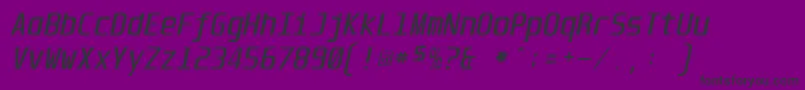 UnispaceItalic Font – Black Fonts on Purple Background