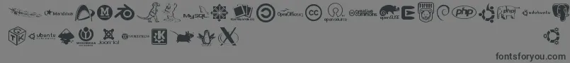 Openlogos Font – Black Fonts on Gray Background