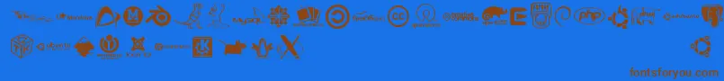 Saiba mais sobre a fonte Openlogos Fonte Openlogos – fontes marrons em um fundo azul