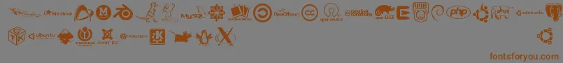 Openlogos Font – Brown Fonts on Gray Background