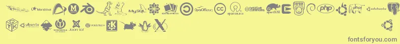 Openlogos Font – Gray Fonts on Yellow Background