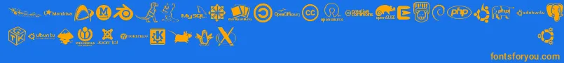 Lisätietoja Openlogos-fontista Openlogos-fontti – oranssit fontit sinisellä taustalla