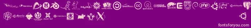 Openlogosフォントについての詳細 フォントOpenlogos – 紫の背景にピンクのフォント