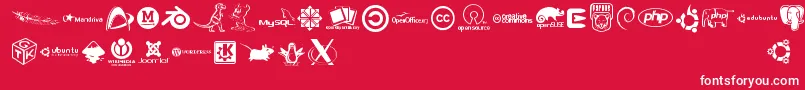 Openlogos Font – White Fonts on Red Background