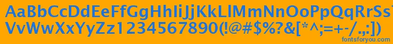 LucidaSansDemiboldRoman Font – Blue Fonts on Orange Background
