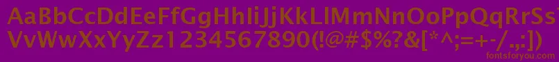 LucidaSansDemiboldRoman Font – Brown Fonts on Purple Background