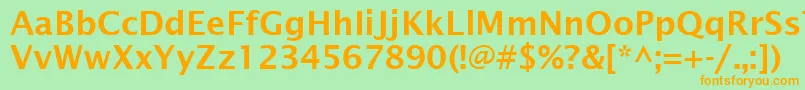 LucidaSansDemiboldRoman Font – Orange Fonts on Green Background