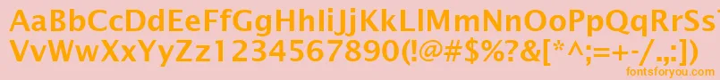 LucidaSansDemiboldRoman Font – Orange Fonts on Pink Background