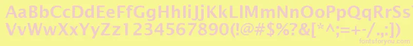 LucidaSansDemiboldRoman Font – Pink Fonts on Yellow Background