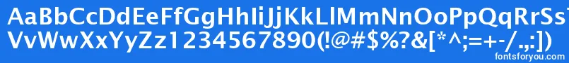 LucidaSansDemiboldRoman Font – White Fonts on Blue Background