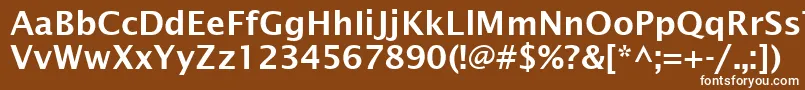 Шрифт LucidaSansDemiboldRoman – белые шрифты на коричневом фоне