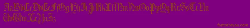 Morcrepito Font – Brown Fonts on Purple Background