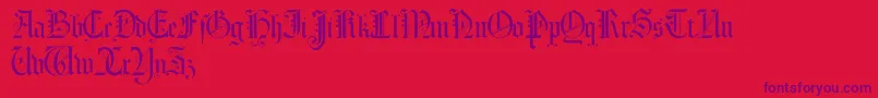 Morcrepito Font – Purple Fonts on Red Background