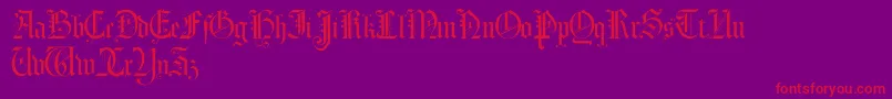 Morcrepito-fontti – punaiset fontit violetilla taustalla