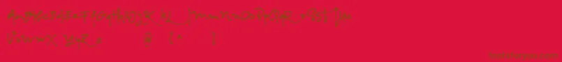 Police AlbanianRegular – polices brunes sur fond rouge