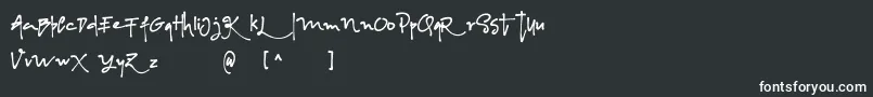AlbanianRegular Font – White Fonts on Black Background