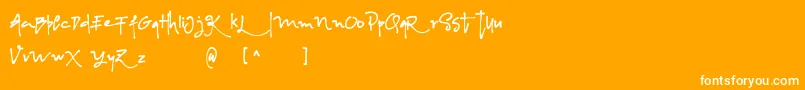 AlbanianRegular Font – White Fonts on Orange Background