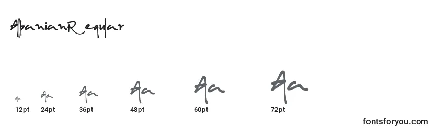 AlbanianRegular (81010) Font Sizes