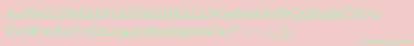 NeutonScRegular Font – Green Fonts on Pink Background