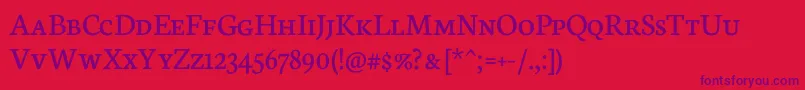NeutonScRegular Font – Purple Fonts on Red Background