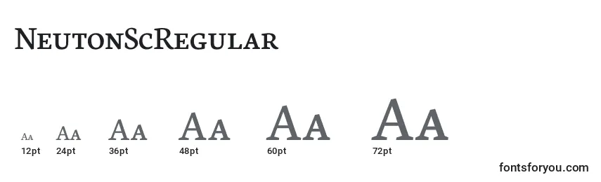 NeutonScRegular Font Sizes