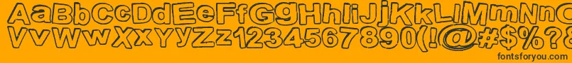 Stampink Font – Black Fonts on Orange Background