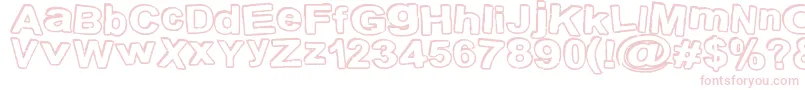 Stampink-Schriftart – Rosa Schriften auf weißem Hintergrund
