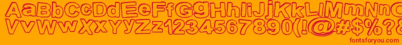 Stampink Font – Red Fonts on Orange Background
