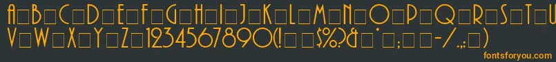 AprilleDisplayCapsSsi Font – Orange Fonts on Black Background