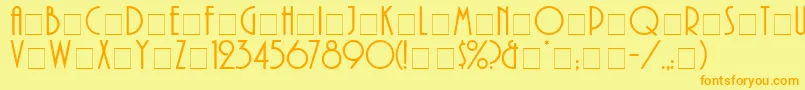 AprilleDisplayCapsSsi Font – Orange Fonts on Yellow Background