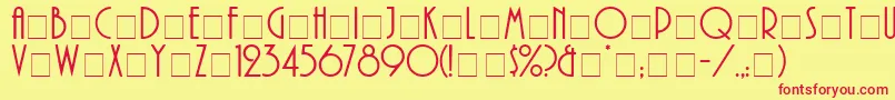 AprilleDisplayCapsSsi Font – Red Fonts on Yellow Background