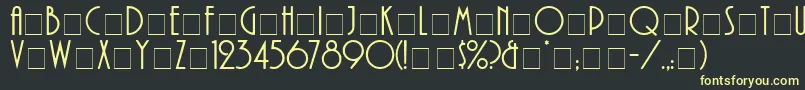 AprilleDisplayCapsSsi Font – Yellow Fonts on Black Background