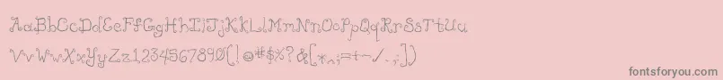 Likecockatoos Font – Gray Fonts on Pink Background