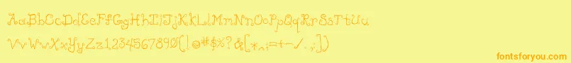 Likecockatoos Font – Orange Fonts on Yellow Background