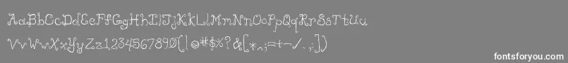 フォントLikecockatoos – 灰色の背景に白い文字