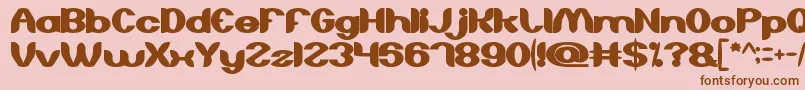 AboutYouBold Font – Brown Fonts on Pink Background