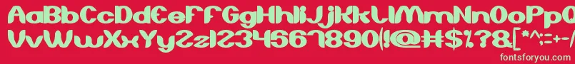 AboutYouBold Font – Green Fonts on Red Background