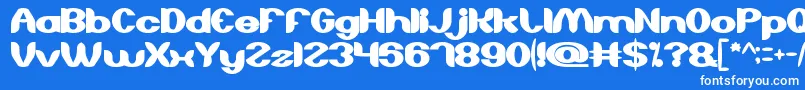 AboutYouBold Font – White Fonts on Blue Background