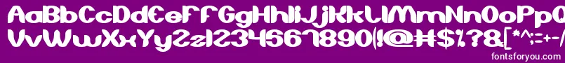 Fonte AboutYouBold – fontes brancas em um fundo violeta