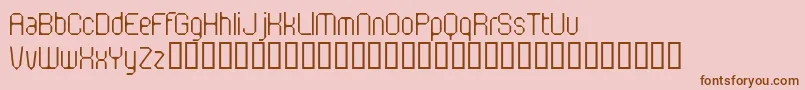 FlotsamMotorway Font – Brown Fonts on Pink Background