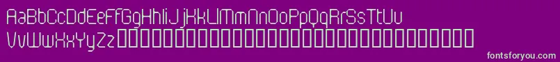 FlotsamMotorway Font – Green Fonts on Purple Background