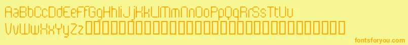 FlotsamMotorway Font – Orange Fonts on Yellow Background