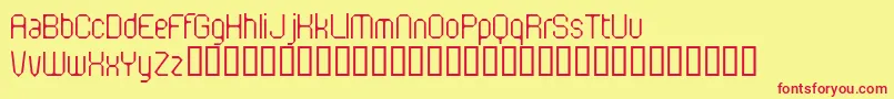 FlotsamMotorway Font – Red Fonts on Yellow Background